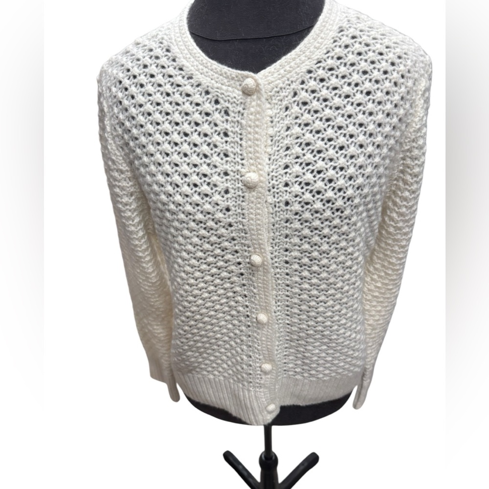 L.L. Bean Cream Cardigan Sweater